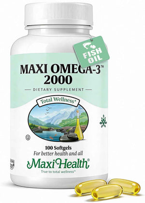 Omega 3 Fish Oil - Triple Strength 2000 mg Kosher Fish Oil Supplements - No Fishy Aftertaste Omega 3 Supplement - Burpless Fish Oil Omega 3 Fatty Acid