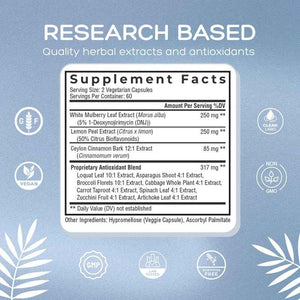 Natural Supplement - Capsules for Metabolic Health, Helps Moderate Glucose Spikes, Vegan, Non-GMO, Gluten Free (120 Count (Pack of 1))