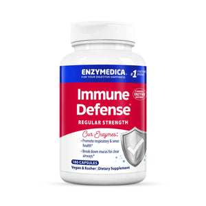 Enzymedica Immune Defense Regular Strength Caps - Proteolytic Enzyme Supplement for Men & Women, Immune Health Support Supplement with Protease, Catalase, Serrapeptase & Mucolase, Vegan - 180 Capsules Enzymedica buy supplements Au