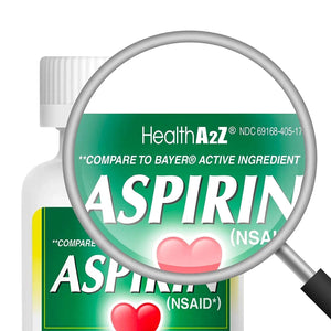 HealthA2Z® Aspirin 81 mg | Low Strength | Enteric Coated | Pain Relief | Reduces Minor Aches Muscle Pain & Cramps | Fever Reducer | Reduces Headache (365 Counts) HealthA2ZBuy Supplements Australia