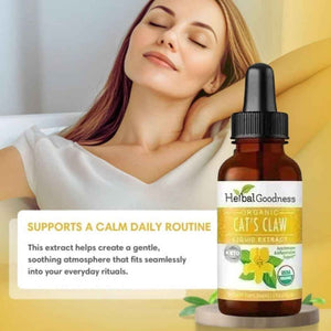 Cat's Claw Extract Joint Support - Herbal Supplement for Joint and Muscle Function, Immunity, Heart Support - Gluten Free - Superior Absorption - Organic Liquid 1oz - Herbal Goodness (1 bttl)