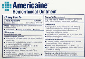 Americaine Hemorrhoidal Ointment Maximum Strength 20% Benzocaine 1 oz (Pack of 2) AmericaineBuy Supplements Australia