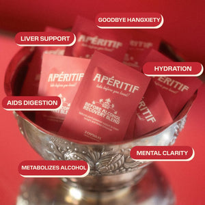 Apéritif Before Alcohol Recovery Supplement - DHM (Dihydromyricetin), Milk Thistle, Turmeric & B Vitamins - Hydration & Liver Support for Morning Clarity Apéritif Health buy supplements Au