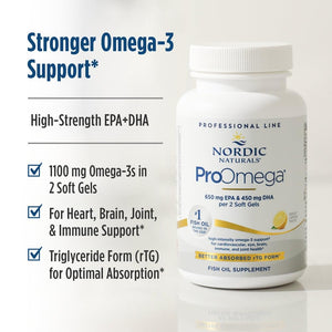 Nordic Naturals ProOmega, Lemon Flavor - 210 Soft Gels - 1000 mg Omega-3 - High-Potency Fish Oil with EPA & DHA - Promotes Brain, Eye, Heart, & Immune Health - Non-GMO - 105 Servings Nordic NaturalsBuy Supplements Australia