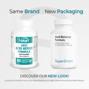 Supersmart Acid Balance Formula (Advanced Complex) - with Zinc L-Carnosine, Slippery Elm Extract, Licorice Root | Non-GMO & Gluten Free - 90 Vegetarian Capsules Supersmart buy supplements Au