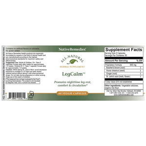 Native Remedies Leg Calm for Rested Legs and Limb Comfort at Night, 60 Veggie Caps Native RemediesBuy Supplements Australia