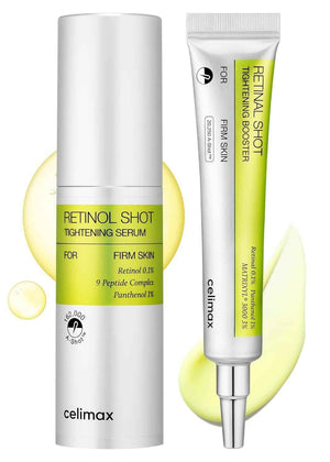 celimax Retinal Booster 15ml + Retinol Serum 30ml, Anti-aging Gifts for Women, Korean Skin Care
