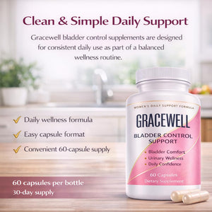DXWXH Gracewell Bladder Wellness Supplement for Women & Men, Herbal Support with Asian Ginseng, Chinese Yam, Chinese Peony, Urinary Tract Health Formula, 60 Capsules (1) DXWXH buy supplements Au