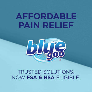 Blue Goo Pain Relieving Menthol Roll On - for Back, Neck, Muscle and Joint Pain, Sprains and Strains, Fast-Acting Soothing Cooling Pain Relief Liquid with 4% Menthol, 2.5 oz (3 Pack)