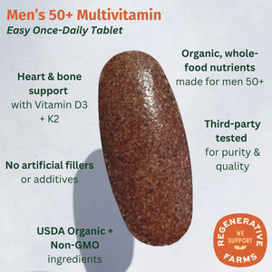 EarthFirst Organic Women's & Men's 50+ Once Daily Multi Bundle,19 Vitamins from Herbs & Superfoods, 30 Count EarthFirst Organic buy supplements Au