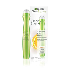 Garnier Clearly Brighter Anti-Puff Eye Roller, Dark Circles Under Eye Treatment with Caffeine and Vitamin C, 0.5 Fl Oz (15mL)