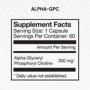 Momentous Alpha GPC Supplement - Cognitive Health & Function Support - NSF Certified for Sport - GMO- & Gluten-Free - 60 Servings