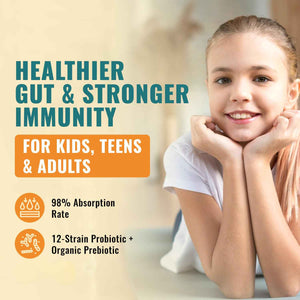 Liquid Probiotic for Women, Men, Kids, Toddler Probiotic: USDA Organic Probiotics, Vegan Probiotic Liquid & Alfalfa Blend + Acidophilus for Gut Health