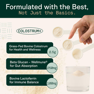 Adapt Naturals Colostrum Supplement with Lactoferrin & Beta-Glucan, Bio-Avail Grass Fed Bovine Colostrum Powder for Gut Health, Immune Support & Vitality | Non-GMO, 2500mg, Unflavored - 30 Days Supply ADAPT NATURALS BY CHRIS KRESSER buy supplements Au