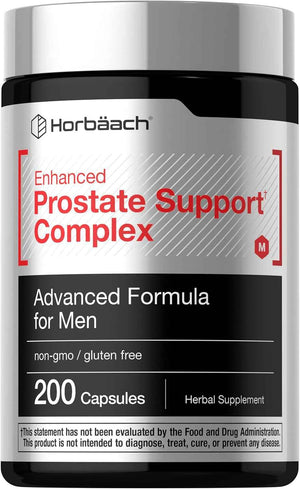 Horbaach Prostate Supplement for Men - 200 Capsules - Advanced Complex with Saw Palmetto, Pygeum, Stinging Nettle - Non-GMO and Gluten Free