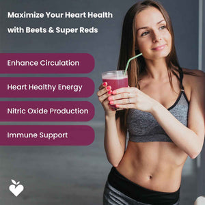 NutraChamps Beet Root Powder Circulation Supplement, Superfood Powder Nitric Oxide with Beetroot Juice, Super Reds & Grape Seed Extract, No Sugar Beet Supplement - 8.74 Oz