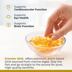 Premier Research Labs Premier DHA - Vegan DHA with Omega 3 Fatty Acids, Algae Based DHA for Women & Men, Natural DHA Supplement Suitable for Vegans- 60 Vegetarian Softgel Capsules Premier Research LabsBuy Supplements Australia
