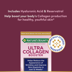 Nature’s Bounty Optimal Solutions Ultra Collagen Booster for Healthy-Aging Supplement, Resveratrol, Hyaluronic Acid – Collagen Capsules for Women, 48 Capsules Nature's Bounty buy supplements Au