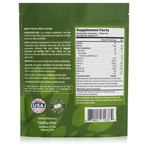 Fruits & Veggies Sugar-Free Gummies - 27 Whole Foods - Equals 3 Servings of Fruits & Vegetables - Improve Energy, Focus & Immune Function - Fiber - Antioxidants - Organic Ingredients - 14 Packets