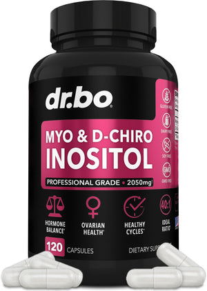 Myo-Inositol & D-Chiro Inositol Supplement Capsules - 40:1 Ratio Hormone Balance