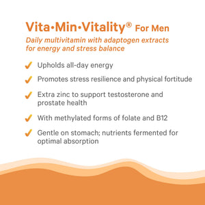 PURE SYNERGY Vita·Min·Vitality | Natural Multivitamin for Men | Men’s Daily Multivitamin Made with Organic Whole Foods | for Energy, Stress, and Immune Support (60 Tablets) PURE SYNERGY buy supplements Au