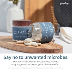 Plexus Bio Cleanse 60 ct. - Daily gut health supplement with magnesium for digestive cleansing, regularity, and vitamin C antioxidant support