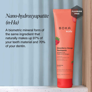 Boka Fluoride Free Toothpaste Nano Hydroxyapatite Toothpaste - Strawberry Mango Flavor, 4 oz 1Pk