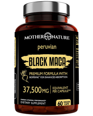 Powerful Maca Blend for Men – Black, Red & Yellow Maca Capsules | Supports Energy, Stamina & Endurance | Promotes Hormonal Balance & Vitality Mother Nature Organics Superfoods for Organic Living buy supplements Au