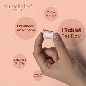 pureclinica 1500mg UltraColl Collagen (1200mg) and Hyaluronic Acid (300mg) x 180 Tablets - 6 Months Supply pureclinica buy supplements Au