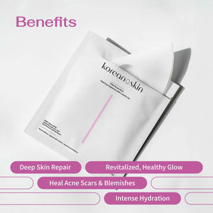 Koreana Skin K-Beauty PDRN DNA Complex Hydrogel Sheet Mask – Korean Regenerative Salmon DNA & Multi-Weight Hyaluronic Acid for Anti-Aging, Firming, Brightening, Deep Hydration – Box of 4