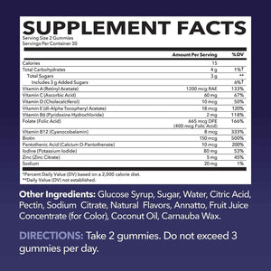 Multivitamin Gummies for Adults, Mixed Berry, 60 Count, 30 Day Supply - Multivitamin Gummies for Men and Women with Vitamins and Minerals Zinc, Vitamin C, Vitamin D, Daily Defense, 30 Servings