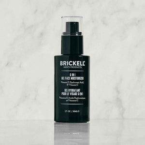 Brickell Men's 6 in 1 Gel Face Moisturizer for Men, Gel Moisturizer With Hyaluronic Acid, Peptides, and Vitamin C, 1.7 ounces, Unscented