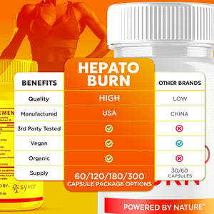 (3 Pack) Hepato Burn Capsules, Official Hepato Burn Pills with All Natural Premium Ingredients, Hepatoburn Energy and Fitness Vitamin Supplement, Hepatoburn Lifestyle Powered by Nature (180 Capsules) Syvor buy supplements Au