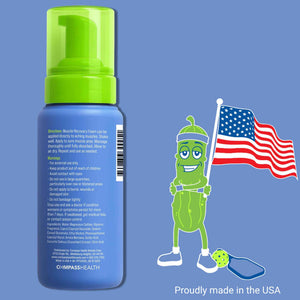 PickleBalm Pickleball Post-Game Foam Muscle Cramp Relief and Relaxer with Magnesium Sulphate, Arnica & Cucumber Extract for Pain and Leg Cramps, Sore Muscle Relief, 7.1oz Bottle