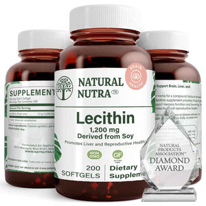 Natural Nutra Soy Lecithin 1200mg Supplement, 100 Soy Lecithin Softgels - Brain & Liver Support, Memory Support, Soy Lecithin Breastfeeding Formula