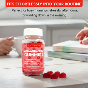 Simply Healthy Premium Ashwagandha Gummies, Stress Support with Blood Orange Flavor, Vegan, Easy to Chew, Daily Aid, Energy Booster, Mood Enhancer, for Both Men and Women, 60 Gummies Simply Healthy buy supplements Au