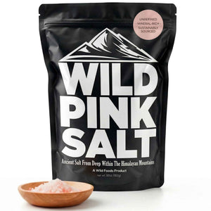 Wild Foods Pink Himalayan Salt, Fine Ground for Table and Cooking, 16 oz - 100% Real, Pure, Unrefined - Pink Himalayan Sea Salt with 80+ Minerals & Electrolytes, Small Batch, Ethically Sourced