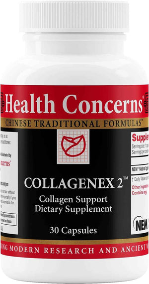 Health Concerns Collagenex 2 - Collagen Supplement for Joint Support & Flexibility - Natural Eggshell Membrane for Men & Women - Connective Tissue Support - Chinese Herbal Supplement - 30 Capsules