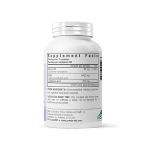 PROVITA Synergistic GABA Complex | GABA Supplement | with B6 & Glutamic Acid | Stress Relief Supplement | Mood Support | Relaxation & Calmness | Brain Support | Mood Enhancer | 60 Veg Capsules PROVITA buy supplements Au
