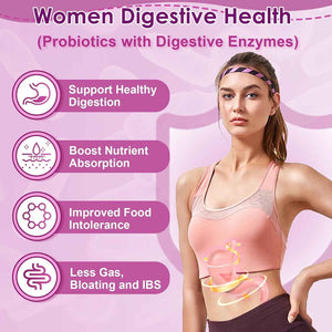 NATURE TARGET Women's Probiotic, 100 Billion CFU, 31 Strains, 90 Servings - With Prebiotic And Enzymes For Digestive Health,Cranberry, D-Mannose Support Urinary Tract & Vaginal Wellness, Shelf-Stable