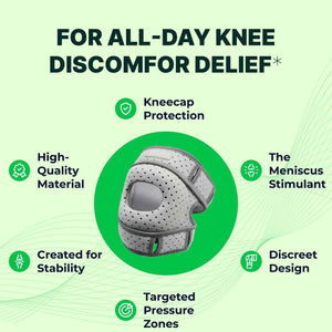 Wellnee Knee Brace with Silicone Padding - Wellknee Compression Sleeve for Men & Women - Joint Support that Massages & Boosts Circulation During Walking, Running & Exercise