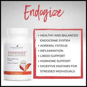 Young Living - EndoGize 60 Capsules | Hormonal Health & Endocrine System Support with Essential Oils | Daily Herbal Supplement for Women's Wellness & Balancing Formula Young Living buy supplements Au