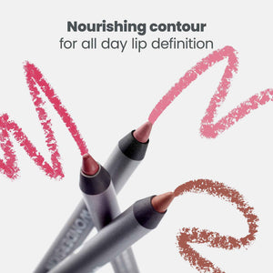 Wonderskin Lipliner Pencil - 360 Contour Lipliner, Long Lasting, Sharpenable, Waterproof and Transfer-Proof Nude Lip Liner Pencil (Rosewood)