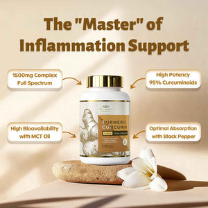 DR. Crown Turmeric Curcumin Supplement 1,500mg, 95% Standardized Curcuminoid with Ginger, MCT Oil, & Black Pepper for Better Absorption, for Antioxidant & Joint Support, 120 Capsules