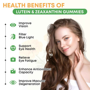2 Pack Lutein Gummies 25mg, Sugar Free Lutein Zeaxanthin Supplements Gummies, Eye Health Supplement for Adults, Eye Vitamins Lutein for Vision and Blue Light Protection, Mango Flavor, 120 Count