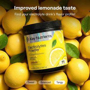 KEY NUTRIENTS Electrolytes Powder Bundle, Refreshing Lemonade 90 Servings Jar + Orange 90 Servings Jar, Sugar Free Hydration Drink Mix with Vitamins & Minerals, No Calories