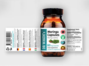 DR WAKDE'S Moringa Capsules (Moringa oleifera, 60 Veg Caps, Plant-Based Supplement, Ayurvedic Herb, All Natural, Vegan) DR WAKDE's buy supplements Au