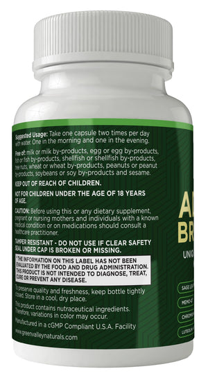 GREEN VALLEY NATURALS - Advanced Brain Power - Supports Healthy, Normal Brain Function, Focus and Concentration, clinically formulated to Support Healthy Brain Clarity. (1 Bottle, 60, Count) GREEN VALLEY NATURALS buy supplements Au