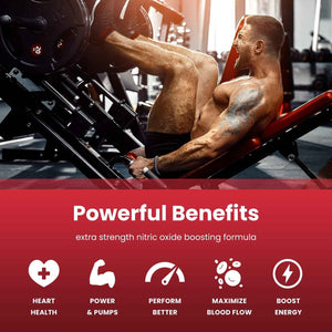NutraChamps Nitric Oxide Supplement, L-Arginine, L Citrulline Malate, AAKG, Pine Bark, Grape Seed Extract, Extra Strength Nitric Oxide Booster, Nitric Oxide Pills, Strength, Energy, Blood Flow