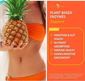 Potent Garden Digestive Enzymes -18 Plant Based Enzymes with amylase lipase bromelain Protease lactase & Other Enzymes - One Pre Meal Pill Supports Healthy